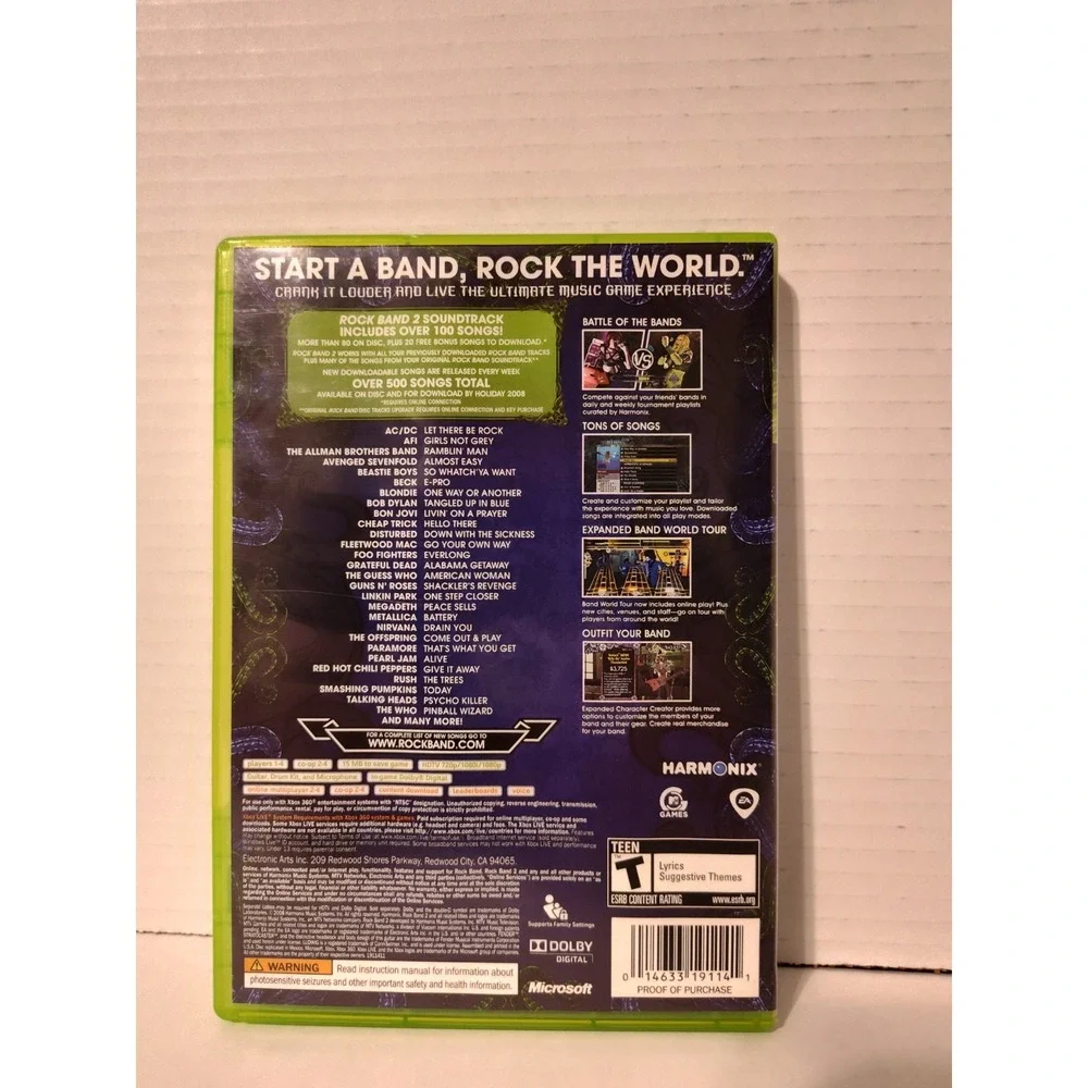 Rock Band 2 (Microsoft Xbox‎ 360, 2008)